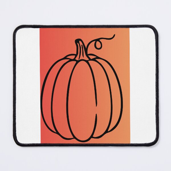 Item preview, Minimalist Pumpkin Line Art on Orange Gradient designed and sold by meri3465.