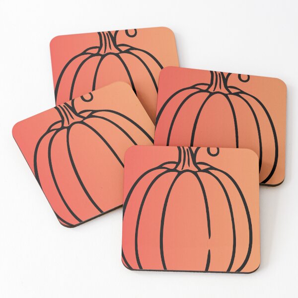 Item preview, Minimalist Pumpkin Line Art on Orange Gradient designed and sold by meri3465.