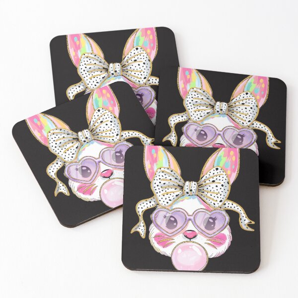 Item preview, Glitter Easter Bunny Coquette, Happy Easter, Coquette Bunny, Bow Easter Glitter Brushstroke Girls Kids Easter designed and sold by DesignDenDo ⭐⭐⭐⭐⭐.