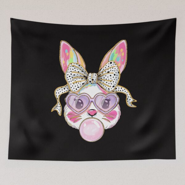 Item preview, Glitter Easter Bunny Coquette, Happy Easter, Coquette Bunny, Bow Easter Glitter Brushstroke Girls Kids Easter designed and sold by DesignDenDo ⭐⭐⭐⭐⭐.