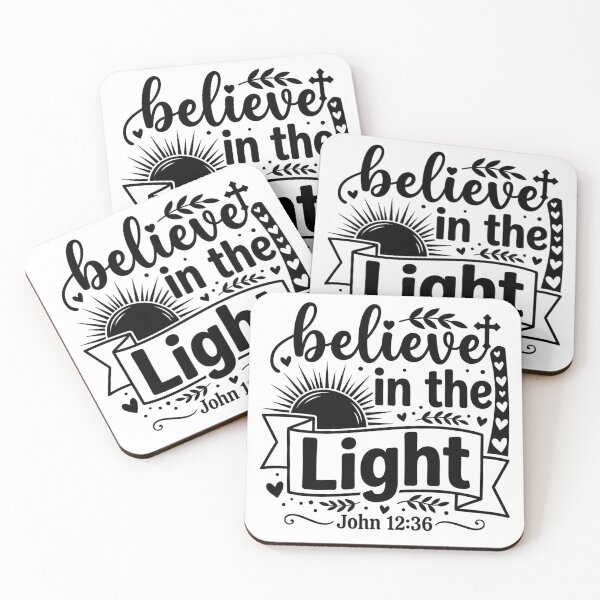 Item preview, Believe in the Light JOHN 12:36 - Minimalist Scripture Graphic designed and sold by Faithloveshop.