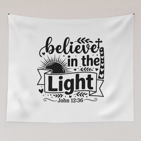 Item preview, Believe in the Light JOHN 12:36 - Minimalist Scripture Graphic designed and sold by Faithloveshop.