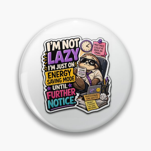 Item preview, Funny Office Sloth Sticker designed and sold by AmbiM.