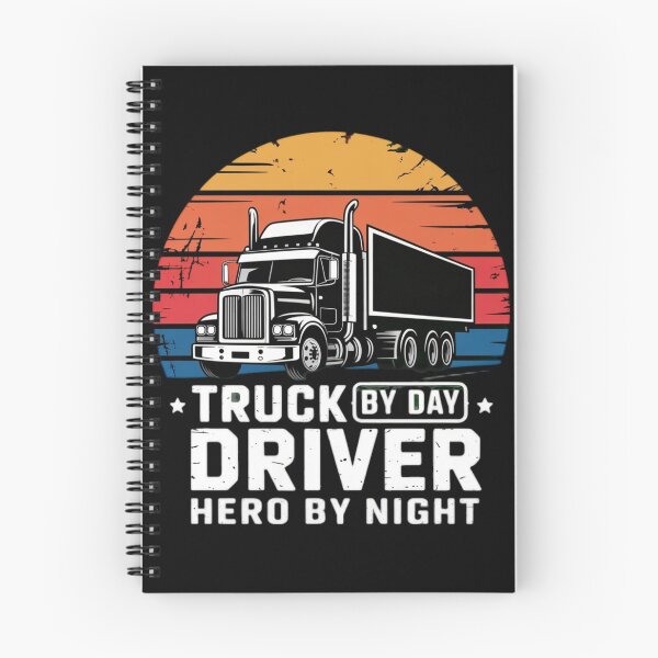 Item preview, Truck Driver by Day Hero by Night Funny Trucker Retro Vintage Design designed and sold by ChillDrop.