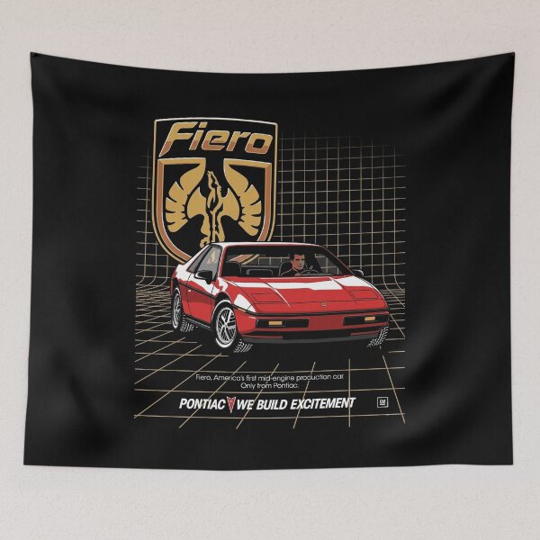 Item preview, Pontiac Fiero 2M4 – Retro 80s Mid-Engine Sports Car Poster designed and sold by Stinky Lincy's Apparel Company.