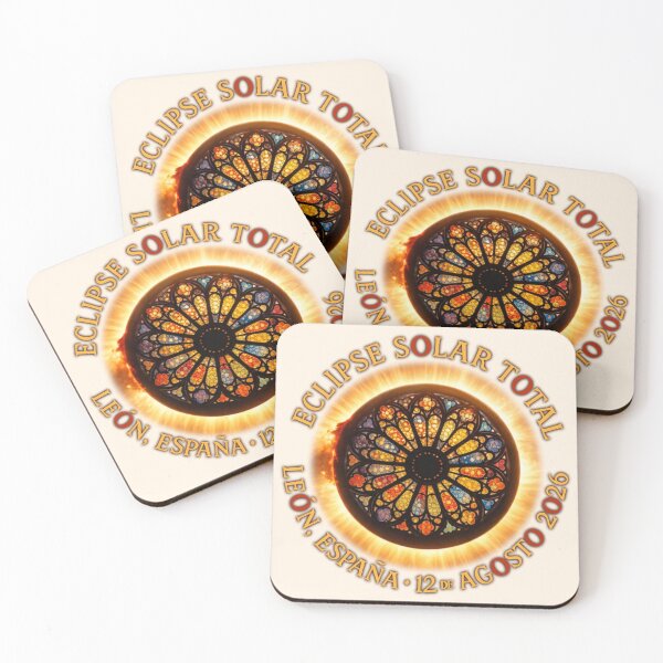 Item preview, Total Solar Eclipse León Spain 2026 – Stained Glass Cathedral Art designed and sold by LaPolilladPapel.