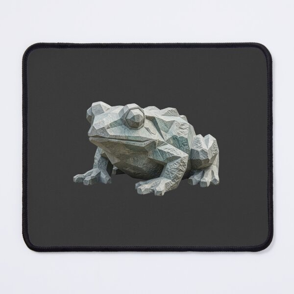 Item preview, Carved Stone Frog – Low Poly Art Sticker for Nature Lovers designed and sold by bsbd-action.
