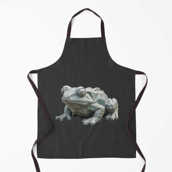 Item preview, Carved Stone Frog – Low Poly Art Sticker for Nature Lovers designed and sold by bsbd-action.