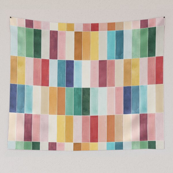 Item preview, Colorful Summer Stripes - Multicolored Rectangular Tiles designed and sold by ninoladesign.