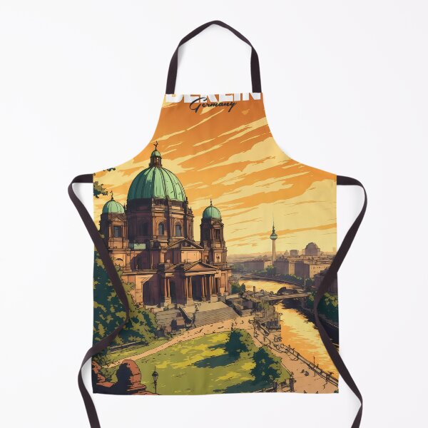 Item preview, Berlin Cathedral Golden Hour – Retro Anime Landscape Travel Poster Berlin Germany designed and sold by JacksoonLester.