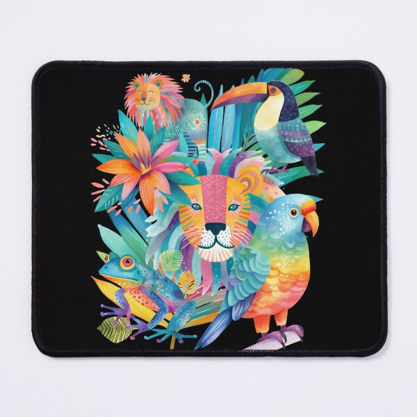 Item preview, Whimsical Jungle Animal Illustration in Colorful Pastels designed and sold by Szpaku desart .