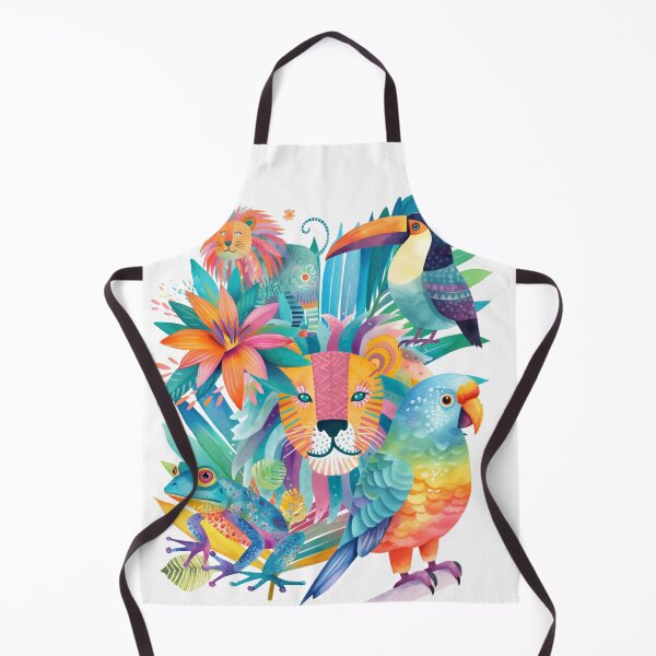 Item preview, Whimsical Jungle Animal Illustration in Colorful Pastels designed and sold by Szpaku desart .