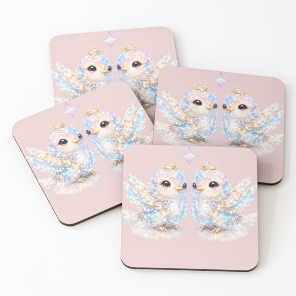 Item preview, Crystal Twin Birds | Elegant Fantasy Aesthetic designed and sold by Rawafi Art Studio.