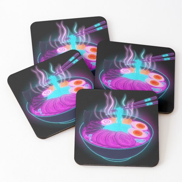 Item preview, Neon Ramen Bowl - Cyberpunk Japanese Food Art designed and sold by powersunlight.