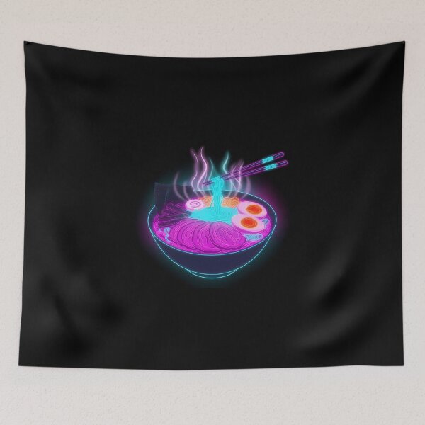 Item preview, Neon Ramen Bowl - Cyberpunk Japanese Food Art designed and sold by powersunlight.