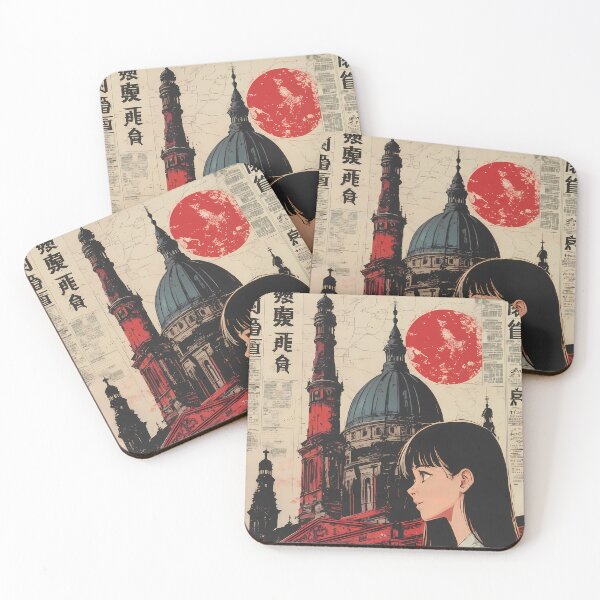 Item preview, Berlin Cathedral Retro Japanese Travel Poster with Anime Girl – Berlin Germany designed and sold by JacksoonLester.