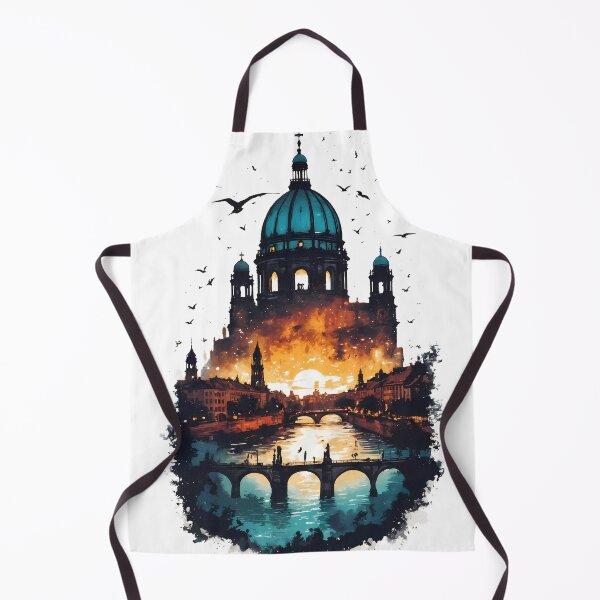 Item preview, Berlin Cathedral Negative Space Landscape – Golden Hour Berlin Germany Art designed and sold by JacksoonLester.