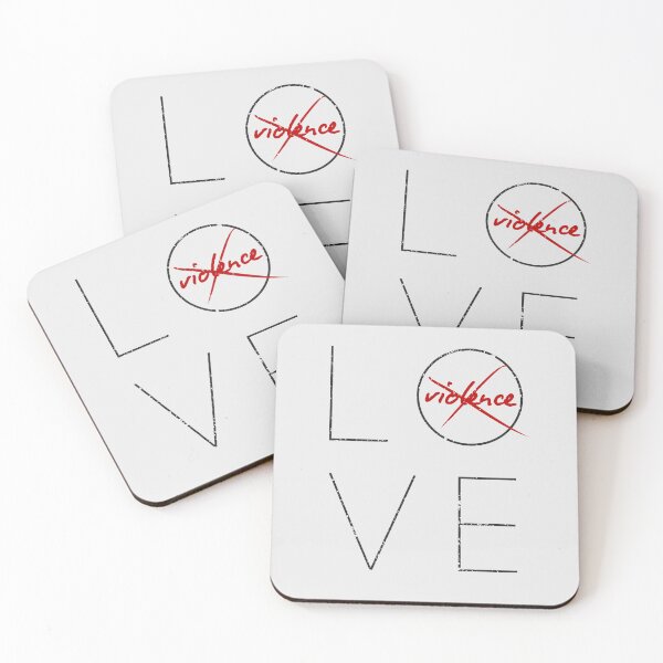 Item preview, Modern Minimal Love no Violence Peaceful Protest Black designed and sold by TackyTime.
