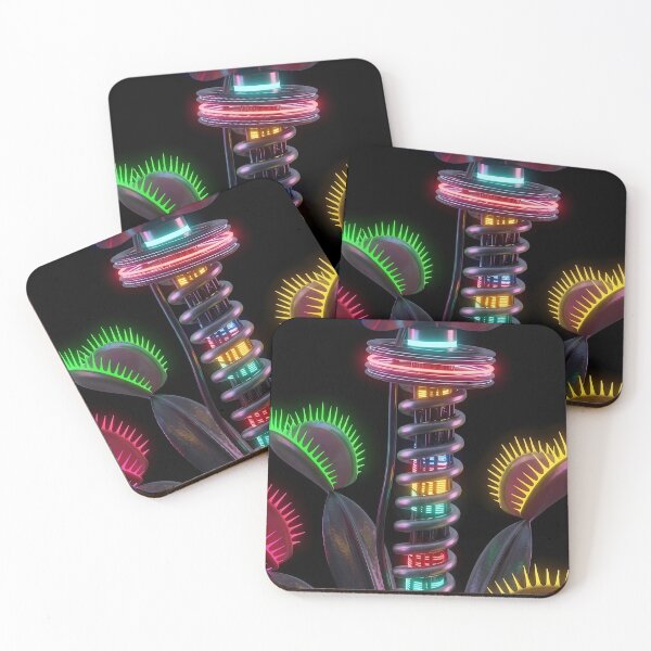Item preview, Neon Cyber Venus Flytrap Mechanical Garden designed and sold by powersunlight.