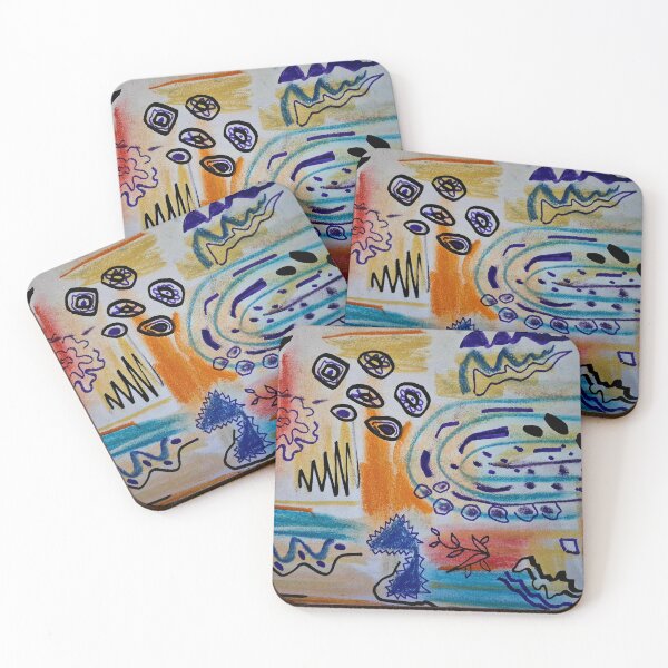 Item preview, Multi colored abstract designed and sold by ArtbyColleen.