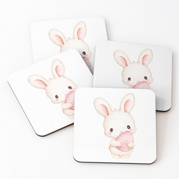 Item preview, Watercolor Easter Bunny with Pastel Eggs - Adorable Spring Holiday Gift designed and sold by FuzionRaptor.