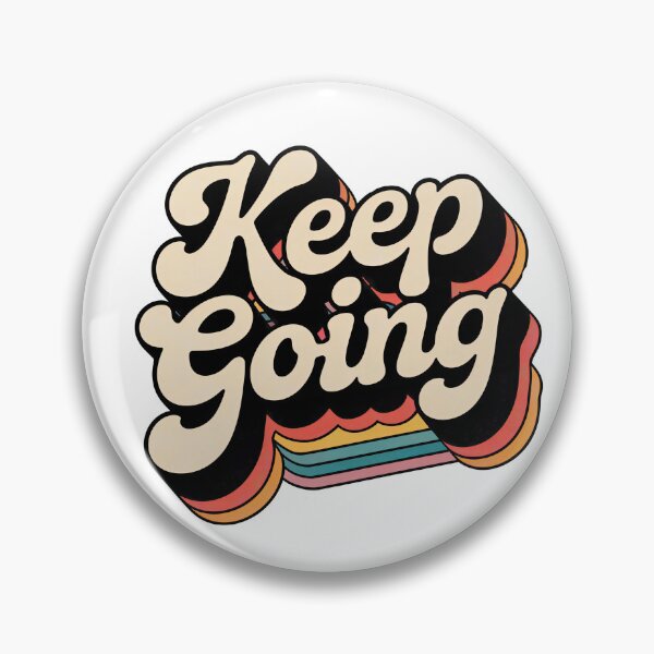 Aperçu de l'œuvre Retro Keep Going Motivational Typography – Vintage Positive Quote Aesthetic Design créée et vendue par Timegraf.