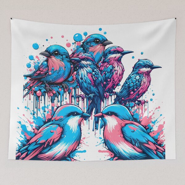 Item preview, Paint Splash Bird Group Design designed and sold by Szpaku desart .