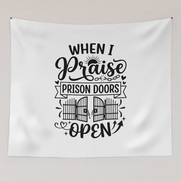 Item preview, When I Praise PRISON DOORS OPEN - Spiritual Freedom Graphic designed and sold by Faithloveshop.