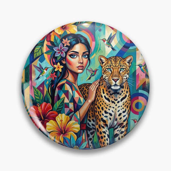 Item preview, A woman and a leopard. designed and sold by Natalia-Vlad.
