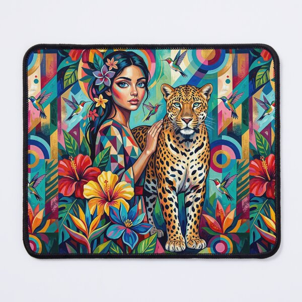 Item preview, A woman and a leopard. designed and sold by Natalia-Vlad.