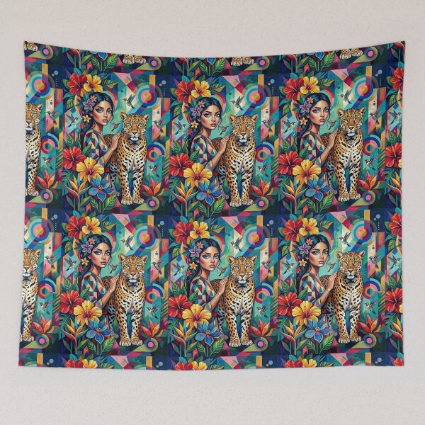 Item preview, A woman and a leopard. designed and sold by Natalia-Vlad.