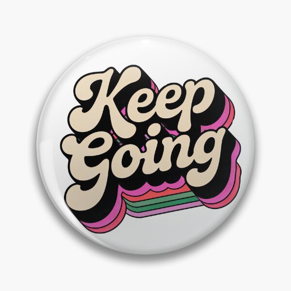 Aperçu de l'œuvre Retro Keep Going Motivational Typography – Vintage Positive Quote Aesthetic Design créée et vendue par Timegraf.
