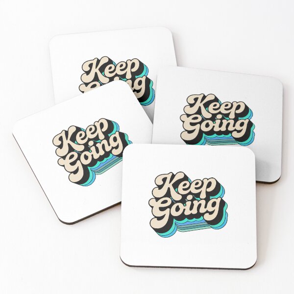 Aperçu de l'œuvre Retro Keep Going Motivational Typography – Vintage Positive Quote Aesthetic Design créée et vendue par Timegraf.