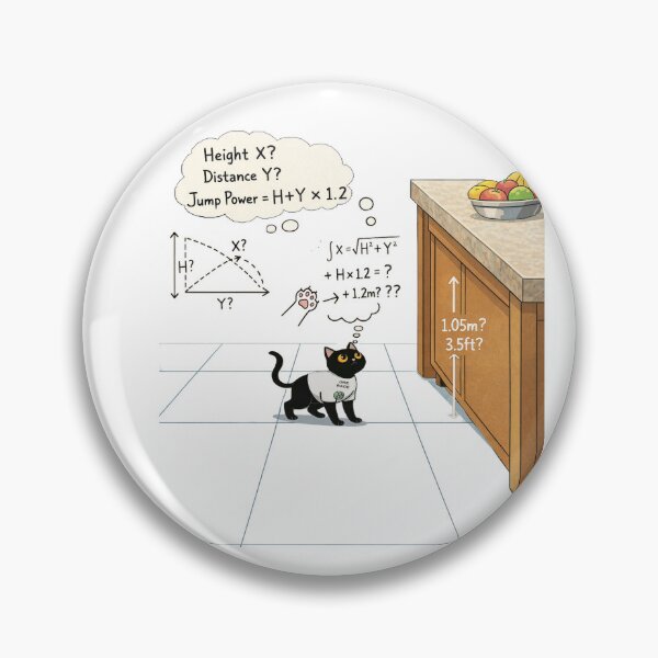 Item preview, Cinder Cat Jump Equation Math T-Shirt, Nerdy Science Humor Tee designed and sold by Cinderbox-Store.