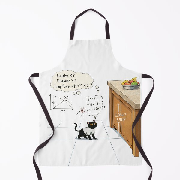 Item preview, Cinder Cat Jump Equation Math T-Shirt, Nerdy Science Humor Tee designed and sold by Cinderbox-Store.