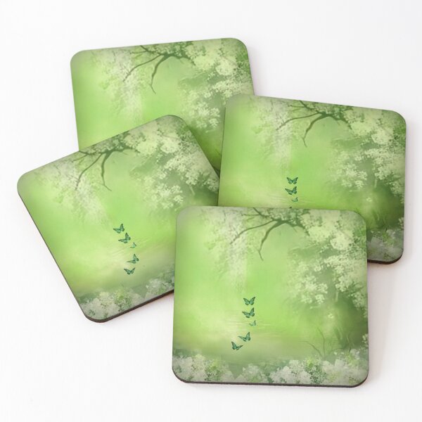 Item preview, Green Butterfly Serenity Nature Wall Art designed and sold by ArtbyValks.