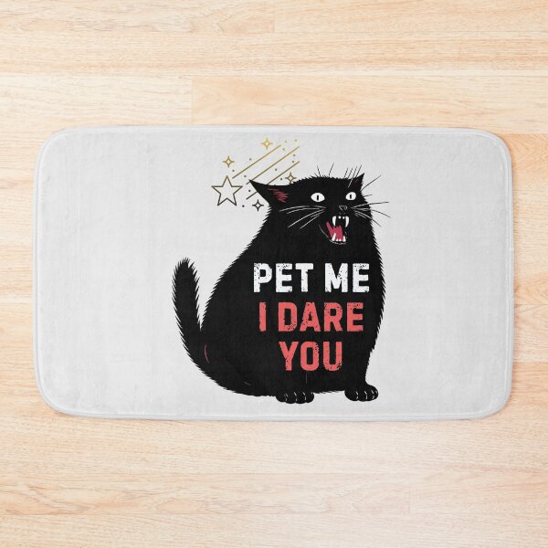 Item preview, Pet Me I Dare You - Funny Hissing Black Cat | Sarcastic Spicy Kitty designed and sold by Cree8if.