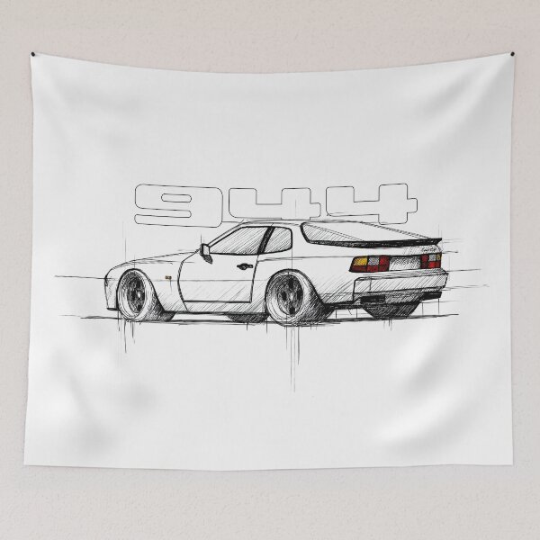 Item preview, 944 Turbo Sketch Line illustration designed and sold by blackdogshop.