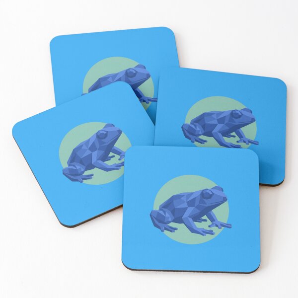 Item preview, Electric Blue Frog Low Poly – Minimalist Design T-Shirt for Young People designed and sold by bsbd-action.