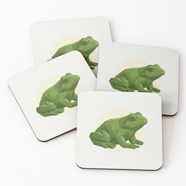 Item preview, Geometric Forest Green Frog – Nature Sticker for Outdoor Lovers designed and sold by bsbd-action.