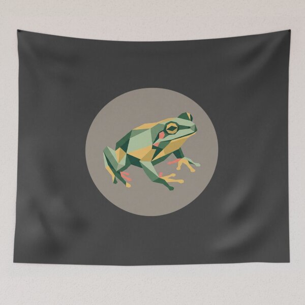 Item preview, Tropical Frog Multicolor Low Poly – Tablet Case for Amphibian Fans designed and sold by bsbd-action.