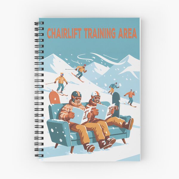 Item preview, Chair Lift Training Area Funny Retro Ski Lover Art  designed and sold by GraphicM0M.