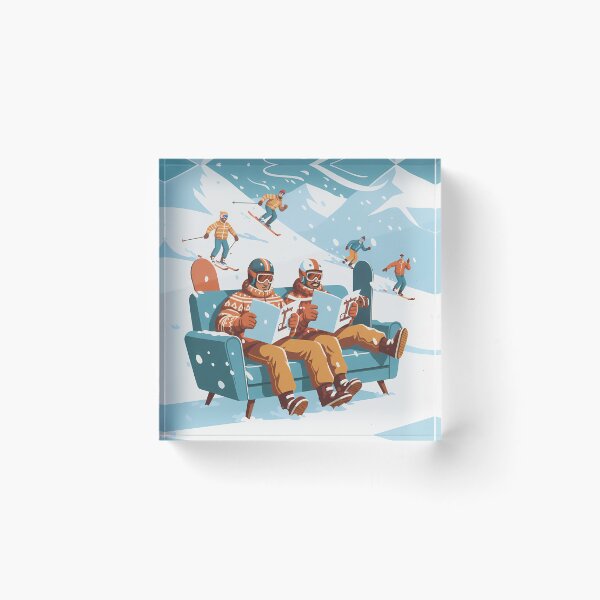 Item preview, Chair Lift Training Area Funny Retro Ski Lover Art  designed and sold by GraphicM0M.