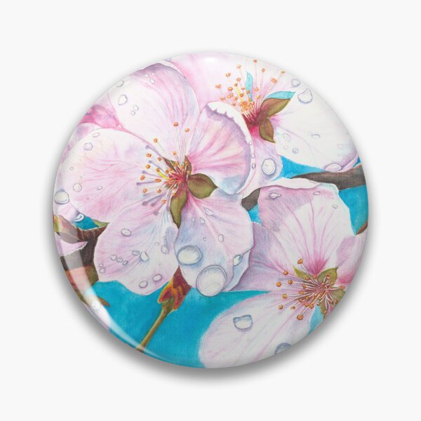 Item preview, Original Cherry Blossom Watercolor Painting - "Morning Dew" designed and sold by Katherine Miller Art.