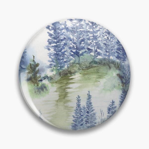 Item preview, Pond in a Misty Forest designed and sold by The Elderberry Blossom.
