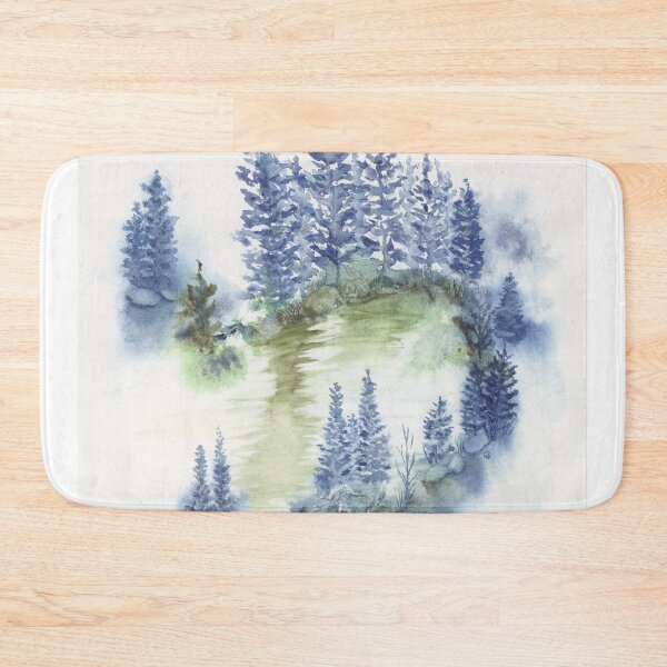 Item preview, Pond in a Misty Forest designed and sold by The Elderberry Blossom.