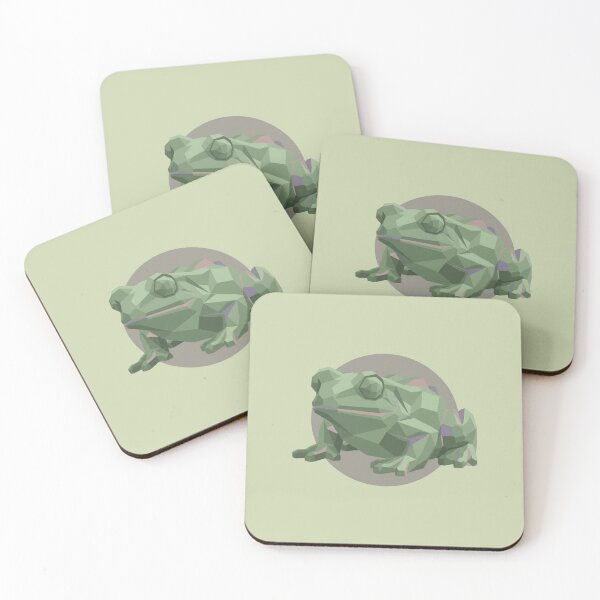 Item preview, Green Frog Sage Low Poly – Decorative Cushion for a Minimalist Home designed and sold by bsbd-action.