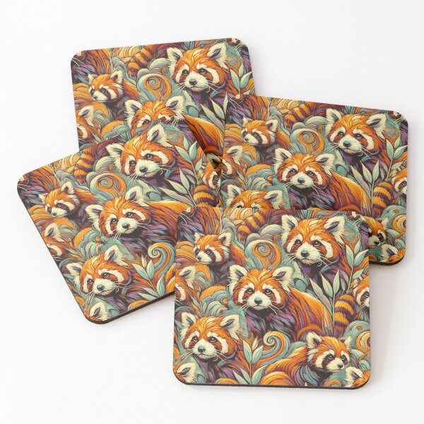 Item preview, Kawaii Red Panda Pattern – Cute Seamless Animal Design designed and sold by TEEJAMBOREE.