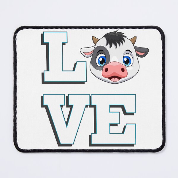 Item preview, Adorable Baby Cow LOVE design designed and sold by ColorWheelDsign.