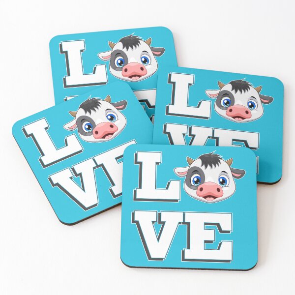 Item preview, Adorable Baby Cow LOVE design designed and sold by ColorWheelDsign.